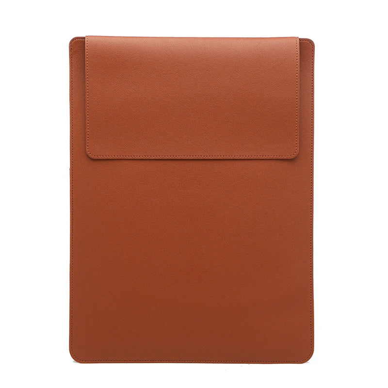 Stylish Luxury Leather Laptop Sleeve with Stand™